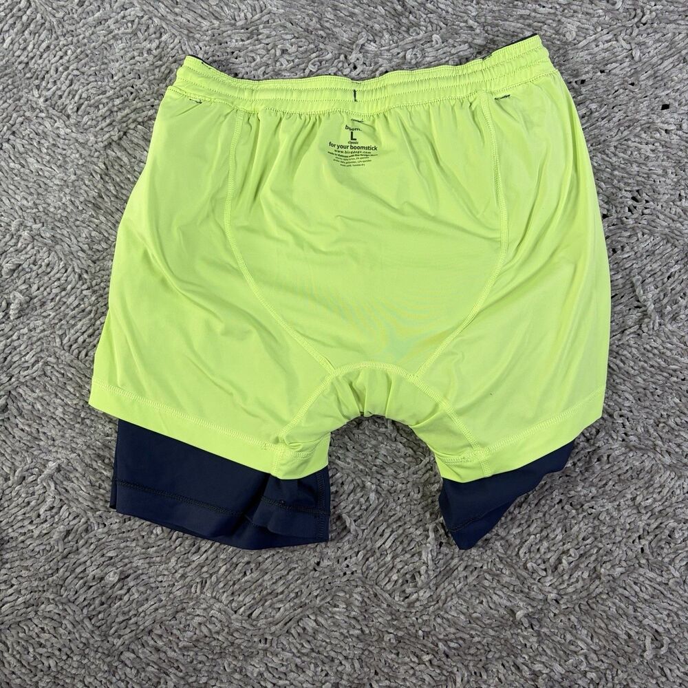 Birddogs Boomstick Shorts Mens Large Classic Navy Blue Lined Activewear Stretch - Picture 2 of 8
